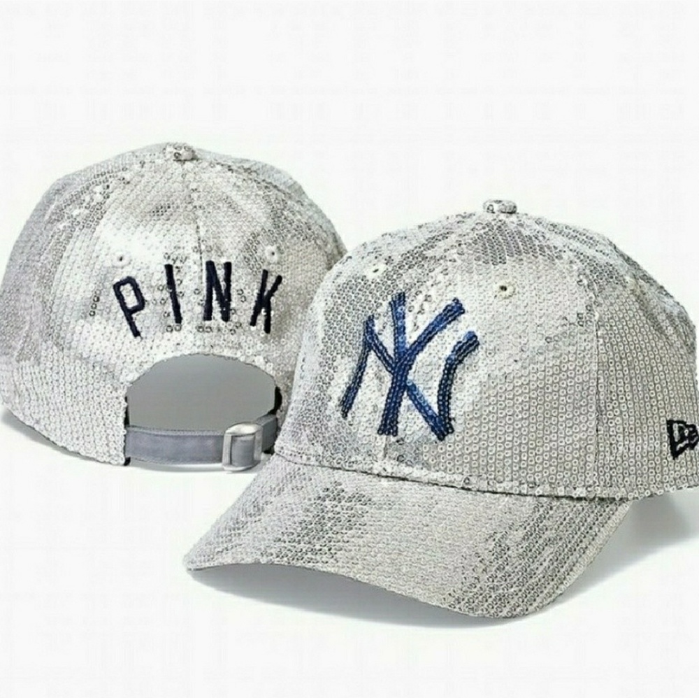 NY sequin fitted cap VS PINK
